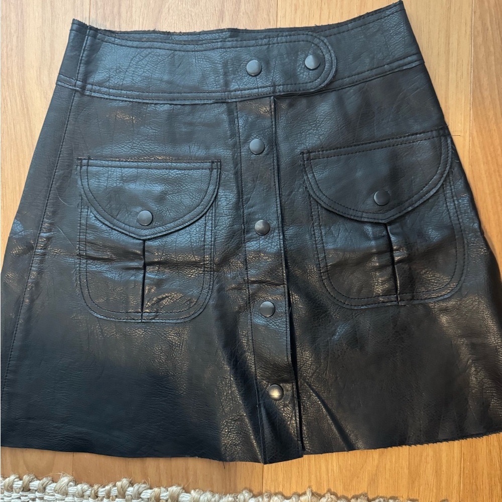 Black Leather Skirt